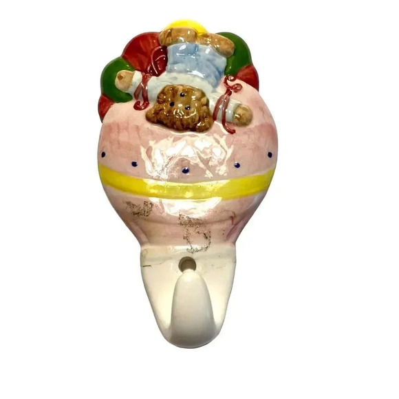 Vintage 1985 Bialosky Made in Japan Upside Down Bear Porcelain Wall Hook Hanger - Picture 1 of 3